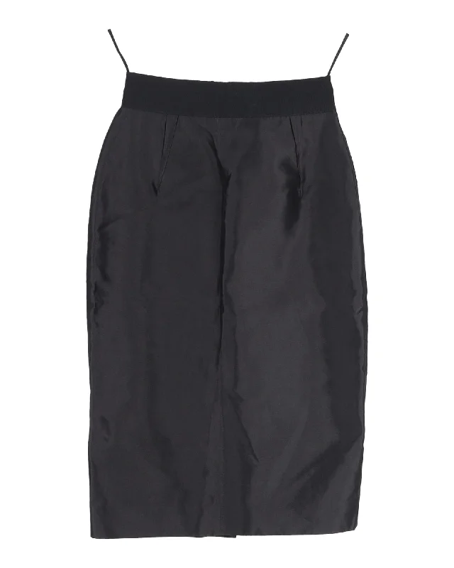 Dolce & Gabbana Pencil Skirt in Black Silk